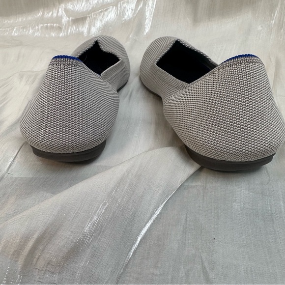 Rothy's Birdseye Round Toe Rare Retired Knit Ballet Flats In Flax Gray Size 9 - Picture 9 of 13